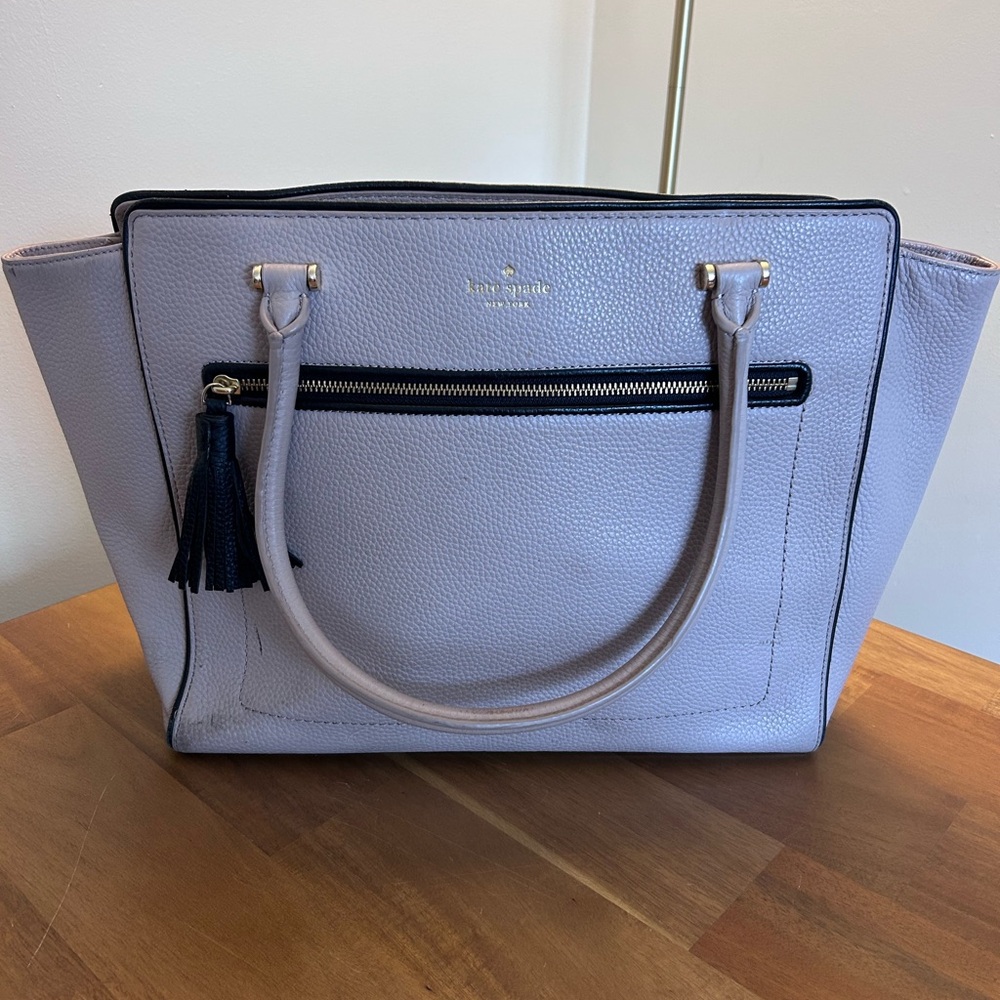 kate spade New York Taupe Allyn Chester Street Pebbled Leather Tote